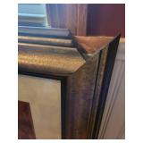 Red Poppy Bouquet in Vase - Framed Floral Wall Art with Gold Frame