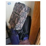 Floral Pattern Upright Suitcase - Luggage Set