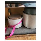 Vintage White ceramic pots and irons