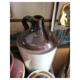 Stoneware Jugs - Brown & Cream Glaze (Lot of 3)