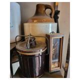 Stoneware Cookie Jar and large jug