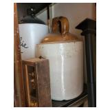 Stoneware Cookie Jar and large jug