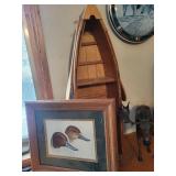 Moose & Deer Figurines - Wolf Clock & Welcome Sign Rustic Cabin Decor