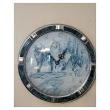 Moose & Deer Figurines - Wolf Clock & Welcome Sign Rustic Cabin Decor