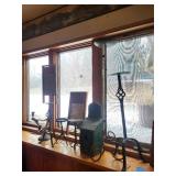 Vintage Wrought Iron Candlestick Holders - Scrollwork Candle Stands