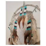 Bull Skull Wall Mount - Dreamcatcher Bead Tassels & Feathers