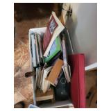 Native American Bust Sculpture & Assorted Books - Vintage Decor & Ephemera Lot