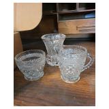 Nutcracker Holiday Plate & Crystal Glassware with Autumn Harvest Creamer & Sugar Set