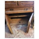 Antique Rustic Pine Armoire Cabinet - 42 in W x 23 in D x 71 in H