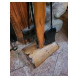 Rustic Deer Antler Handcrafted Wood Stand for fireplace