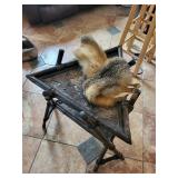 Natural Fur Tail and triangular side table
