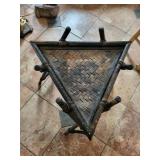 Natural Fur Tail and triangular side table