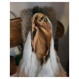 Natural Fur Tail and triangular side table