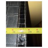 Dresser - Black Crocodile-Pattern Finish with Turquoise Trim - 5 Drawers