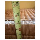 Large Wicker Storage Chest with Metal Corner Latch - Vintage Basket Trunk