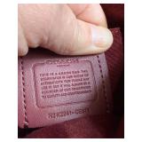 COACH Red Pebbled Leather Crossbody Bag - Gold Hardware