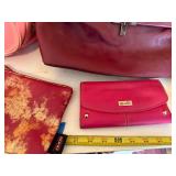 LeSportsac Gold Metallic Tote, Pink Shoulder Bag & Burgundy Croc Satchel