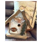 Birch Bark Bucket Centerpiece with Faux Tree Trunk Stems - Rustic Home Decor