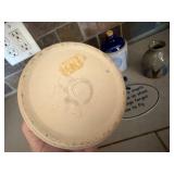 Wisconsin Homestead Canister Set With Blue Bottle Jug, Geometric Vase & Inspirational Plaque