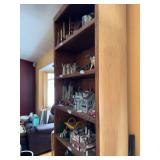 Tall Wood Bookcase - Multi-Shelf Display Unit (Contents Not Included)