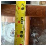 Mid-Century Oak China Cabinet - Glass-Front Hutch with Display Shelves