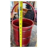 Sunbonnet Sugar Tin, Red Farmers Market Bucket & Wire Basket (Lot of 3)