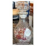 Sunburst Crystal Glassware Set - 9-Inch Dessert Plates, Bowls, Decanter & Candlestick