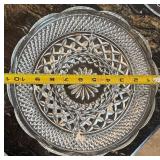 Sunburst Crystal Glassware Set - 9-Inch Dessert Plates, Bowls, Decanter & Candlestick