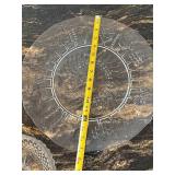 Sunburst Crystal Glassware Set - 9-Inch Dessert Plates, Bowls, Decanter & Candlestick