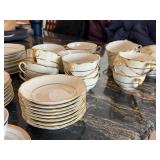 Theodore Haviland Concorde Teacups & Saucers Set - Gold Trim - Made in USA