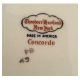 Theodore Haviland Concorde Teacups & Saucers Set - Gold Trim - Made in USA