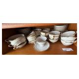 Theodore Haviland Concorde Teacups & Saucers Set - Gold Trim - Made in USA