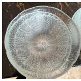 Glass Bowls - Frosted Ribbed Sunburst Pattern - Assorted Sizes
