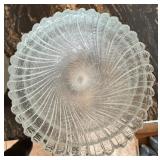 Glass Bowls - Frosted Ribbed Sunburst Pattern - Assorted Sizes