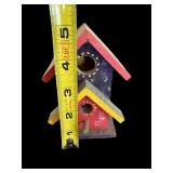 Right of Hutch - Wicker 3-Tier Storage Cart with Handle - Birdhouse Decor & Wind-Chime Set