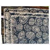 Brown bag near Hutch - Embroidered Floral Fabric Table Runners and 3 Easter Placemats- Brown, Green Olive, Navy Paisley & Red Damask