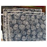 Brown bag near Hutch - Embroidered Floral Fabric Table Runners and 3 Easter Placemats- Brown, Green Olive, Navy Paisley & Red Damask