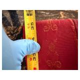 Brown bag near Hutch - Embroidered Floral Fabric Table Runners and 3 Easter Placemats- Brown, Green Olive, Navy Paisley & Red Damask