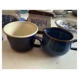 Blue & White Transferware Porcelain & Cobalt Glassware Collection