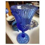 Blue & White Transferware Porcelain & Cobalt Glassware Collection