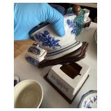 Blue & White Transferware Porcelain & Cobalt Glassware Collection