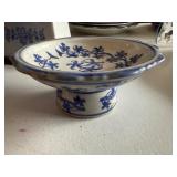 Blue & White Transferware Porcelain & Cobalt Glassware Collection