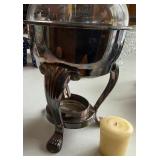 Dining Room - Vintage Heat-Proof Glass Carafe Pitcher with Lid & Warming Stand