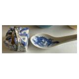 Dining Room - Blue & White Chinese Porcelain Vases & Planters Collection with Dragon Spoon