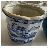 Dining Room - Blue & White Chinese Porcelain Vases & Planters Collection with Dragon Spoon