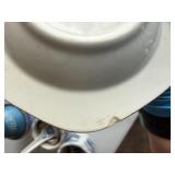 Dining Room - Grosvenor Bone China Blue & White Transferware - White House Plate & Holland Windmill Tile