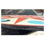 Round Sunburst Wall Plaque with Moon Phases  - 16 in Diameter, Red Rays, Pink Center