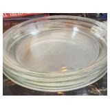 Dansk Acrylic Swirl Tray, 4-Piece Glass Pie Plates and Etched/cut glass platter