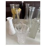 Crystal Clear Glass Vases & Jars - Assorted Patterned Glassware Collection