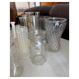Crystal Clear Glass Vases & Jars - Assorted Patterned Glassware Collection
